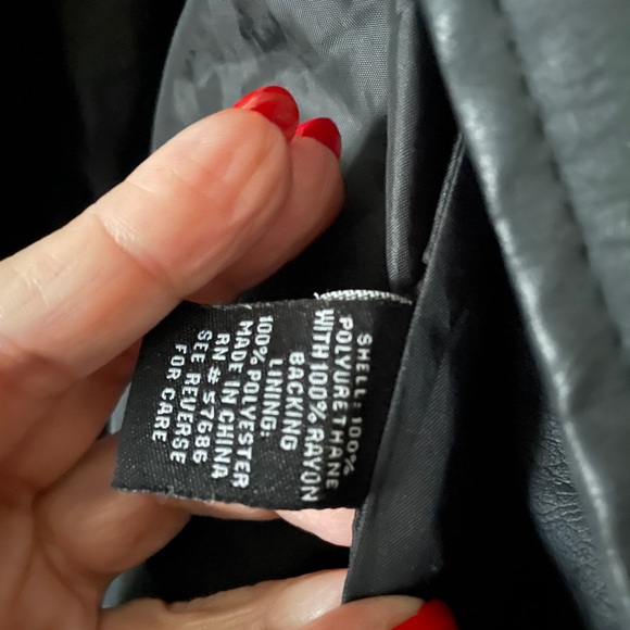 New Look Black Leather look  Jacket for Women - Picture 3 of 5